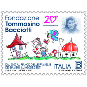 ITALIA - 2020 - 20° della Fondazione Tommasino Bacciotti Onlus - 1 v. con codice a barre