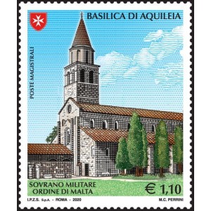 SMOM - 2020 - Basilica di Aquileia - 1 v. (E.C. di SMOM con Italia, Vaticano)