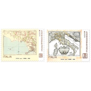 ITALIA - 2020 - Europa: Antichi itinerari postali - 2 v. con codice a barre