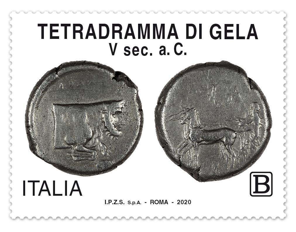 2020 Tetradramma di Gela 1 v. Italia ITALIA - 2020 - Tetradramma di Gela - 1 v. con codice a barre