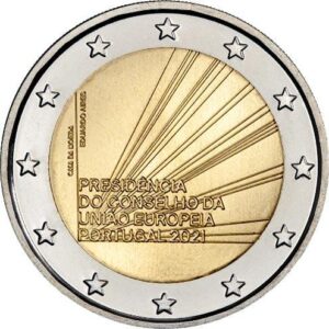 PORTOGALLO - 2021 - 2 € Presidenza dell'Unione Europea - FDC da rotolino