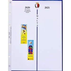 ABAFIL - Foglio 2 € COMMEMORATIVI Malta 2020 Giochi in coin card