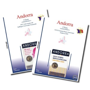 MASTER PHIL - Inserto 2 € commemorativo Andorra Suffragio universale femminile in blister 2020