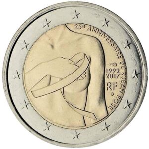 FRANCIA - 2017 - 2 € 25° del Nastro Rosa - FDC da rotolino