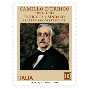 ITALIA - 2021 - 200° della nascita di Camillo d'Errico - 1 v. con codice a barre