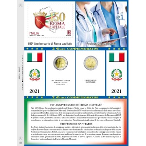 ABAFIL - Foglio 2 € COMMEMORATIVI sfusi Italia 2021 (per le 2 emissioni)