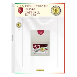 ABAFIL - Foglio 2 € Italia 2021 Roma Capitale in folder