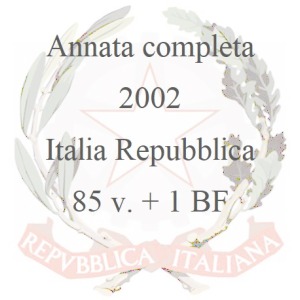 ITALIA - 2002 - Annata completa - 85 v. + 1 BF