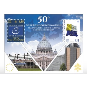 VATICANO - 2020 - 50° delle relazioni diplomatiche tra Santa Sede e UE - 1 BF