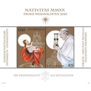 AUSTRIA - 2020 - Natale - 1 BF (E.C. di Austria con Vaticano)