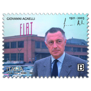 ITALIA - 2021 - 100° della nascita di Gianni Agnelli - 1 v. con codice a barre