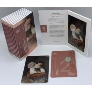 SAN MARINO - 2021 - 2 € 450° della nascita di Caravaggio - FDC in folder