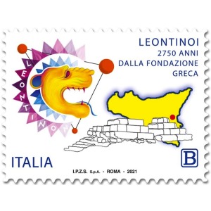 ITALIA - 2021 - Leontinoi, nel 2750° dalla fondazione greca - 1 v. con codice a barre