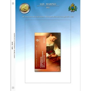 ABAFIL - Foglio ALBUM 2 € SAN MARINO in folder 2021 Caravaggio