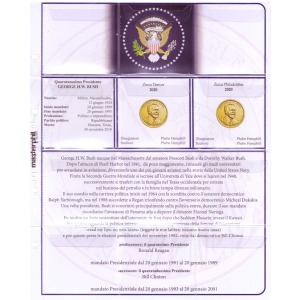 MASTER PHIL - Inserto per le 2 monete 1$ Presidenti USA Zecche D e P FDC 2020