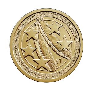 STATI UNITI - 2021 - 1 $ Nativi: Distinguished Military Service - Zecca P FDC