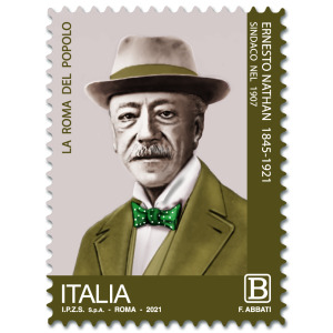 ITALIA - 2021 - 100° della morte di Ernesto Nathan - 1 v. con codice a barre