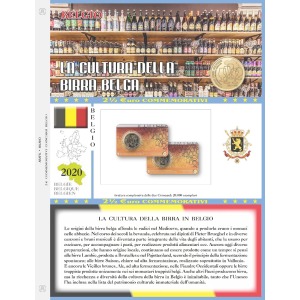 ABAFIL - Foglio 2,5 € Belgio 2021 Birra belga in coin card (singola versione)