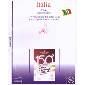 MASTER PHIL - Inserto 2 € commemorativo Italia in folder Roma Capitale 2021