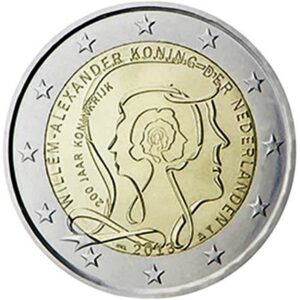 PAESI BASSI - 2013 - 2 € 200 anni del Regno d'Olanda - FDC da rotolino