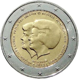 PAESI BASSI - 2013 - 2 € Abdicazione della Regina Beatrice - FDC da rotolino