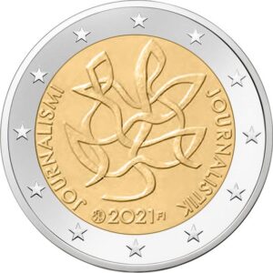 FINLANDIA - 2021 - 2 € Giornalismo e comunicazione aperta a sostegno della democrazia finlandese - FDC da rotolino