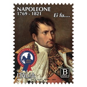 ITALIA - 2021 - 200° della morte di Napoleone - 1 v. con codice a barre