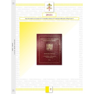 ABAFIL - Foglio SERIE DIVISIONALE VATICANO 2021 con 5 € bimetallico