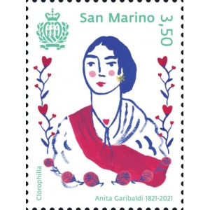 SAN MARINO - 2021 - 200° della nascita di Anita Garibaldi - 1 v.