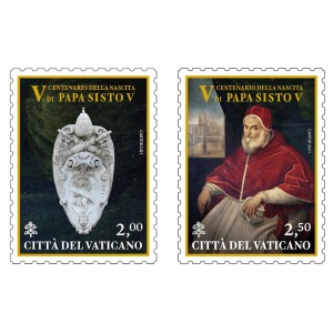 VATICANO - 2021 - 500° della nascita di Papa Sisto V - 2 v.