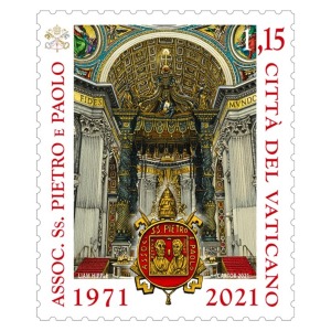 VATICANO - 2021 - 50° dell'Associazione dei SS Pietro e Paolo - 1 v.