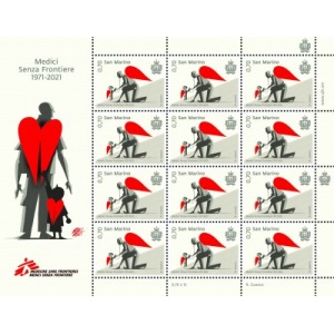 SAN MARINO - 2021 - 50° di Medici Senza Frontiere - 2 MF da 12 v. con illustrazione