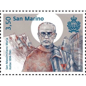 SAN MARINO - 2021 - 80° della morte di San Massimiliano Maria Kolbe - 1 v.