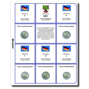 MASTER PHIL - Inserto 2 € commemorativi Germania 5 Zecche Magdeburgo 2021