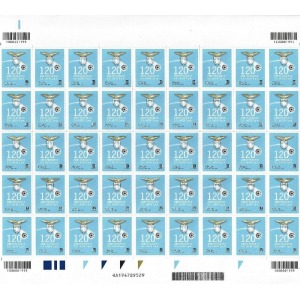 ITALIA - 2020 - 120° della S.S. Lazio S.p.A. - 1 foglio da 45 v.