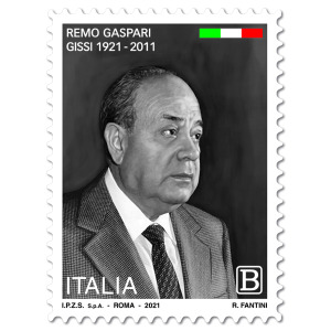 ITALIA - 2021 - 100° della nascita di Remo Gaspari - 1 v. con codice a barre