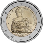 VATICANO - 2021 - 2 € 450° della nascita di Caravaggio - FDC in folder
