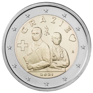 ITALIA - 2021 - 2 € Professioni sanitarie - FDC da rotolino
