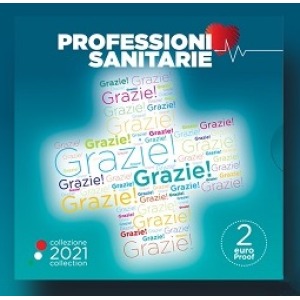 ITALIA - 2021 - 2 € Professioni sanitarie - PROOF in cofanetto