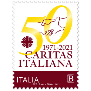 ITALIA - 2021 - 50° della Caritas Italiana - 1 v. con codice a barre