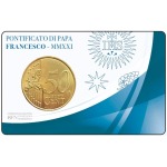 2021 Stamp e Coin Card N° 36 37 38 39 Pontificato MMXXI con 50 c. Vaticano retro 1