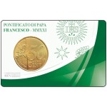 2021 Stamp e Coin Card N° 36 37 38 39 Pontificato MMXXI con 50 c. Vaticano retro 2