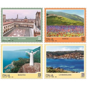 ITALIA - 2021 - Turistica XLVII serie - 4 v. con codice a barre