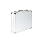 LINDNER - Astuccio ALU con 4 vassoi in floccato blu per 9 Slabs da 63x85 mm