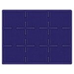 LINDNER - Astuccio ALU con 4 vassoi in floccato blu per 9 Slabs da 63x85 mm