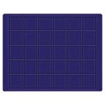 LINDNER - Astuccio ALU con 6 vassoi in floccato blu a 30 caselle quadrate da 38 mm