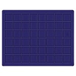 LINDNER - Astuccio ALU con 6 vassoi in floccato blu a 48 caselle quadrate da 30 mm