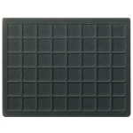 LINDNER - Astuccio ALU con 6 vassoi in floccato nero a 48 caselle quadrate da 30 mm