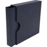 LINDNER - Cartella a 4 anelli HARTBERGER SMALL LUXUS con custodia - Blu