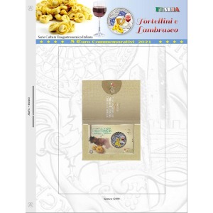 ABAFIL - Foglio 5 € Italia 2021 Lambrusco e Tortellini in folder